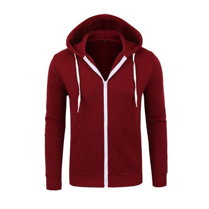 Classic Zip Up Mens Hooded Jacket