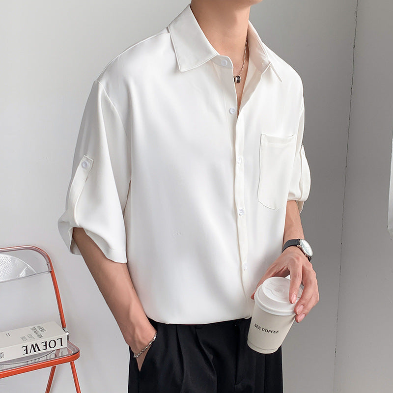 Casual Short Sleeve Men's Shirt in Soft Fabric - Nocini