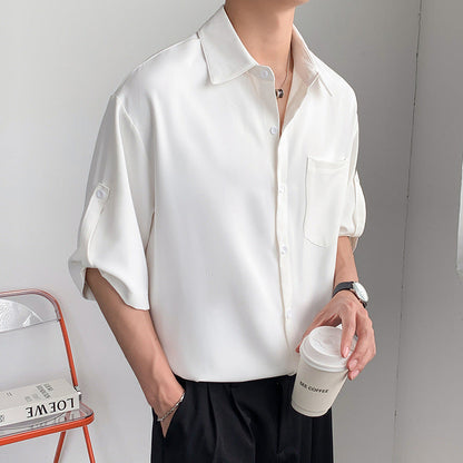 Casual Short Sleeve Men's Shirt in Soft Fabric - Nocini