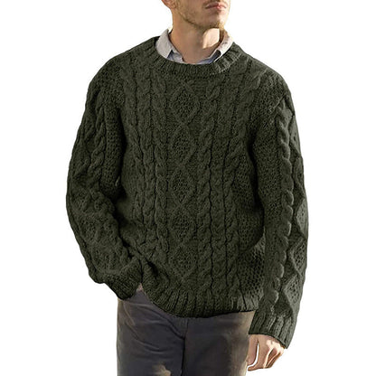 Cozy Men's Cable Knit Oversized Sweater