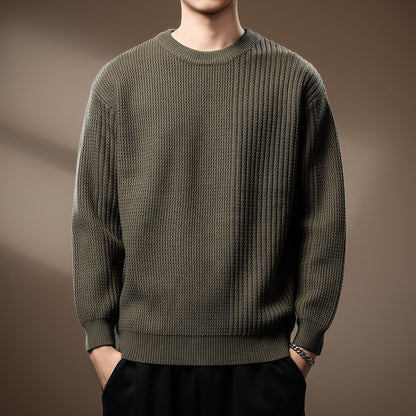 Casual Fit Crew Neck Knit Sweater