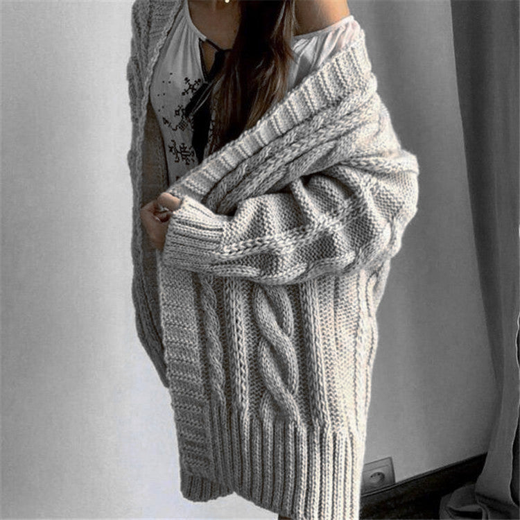 Cozy Women's Wool Cable Knit Sweater