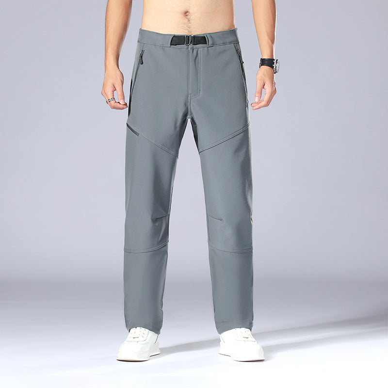 Comfortable Mens Cargo Pants Relaxed Fit Zip Pockets