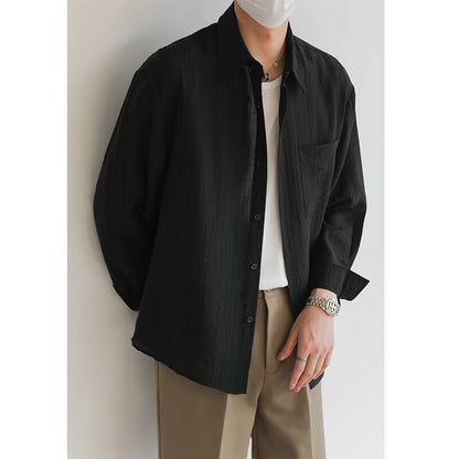 Casual Long Sleeve Cotton Shirt for Men