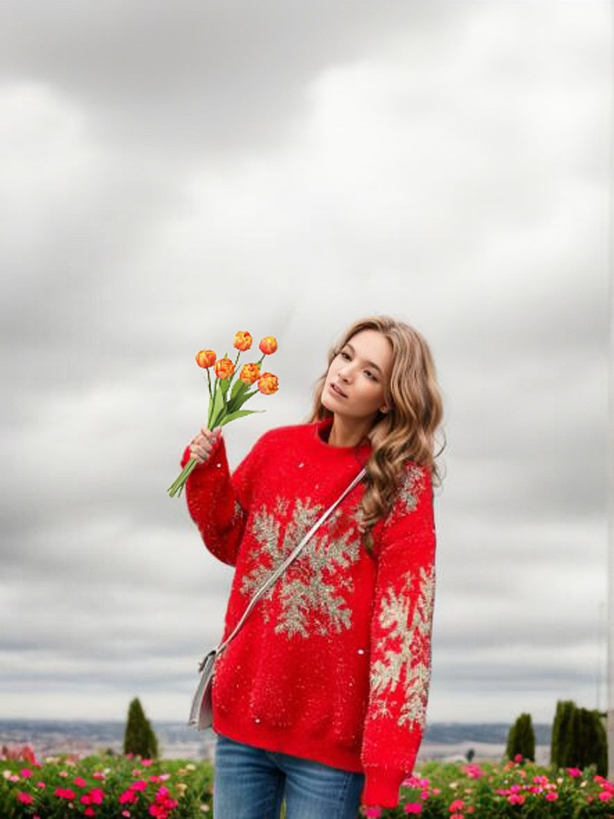 Comfy Holiday Crew Neck Sweater