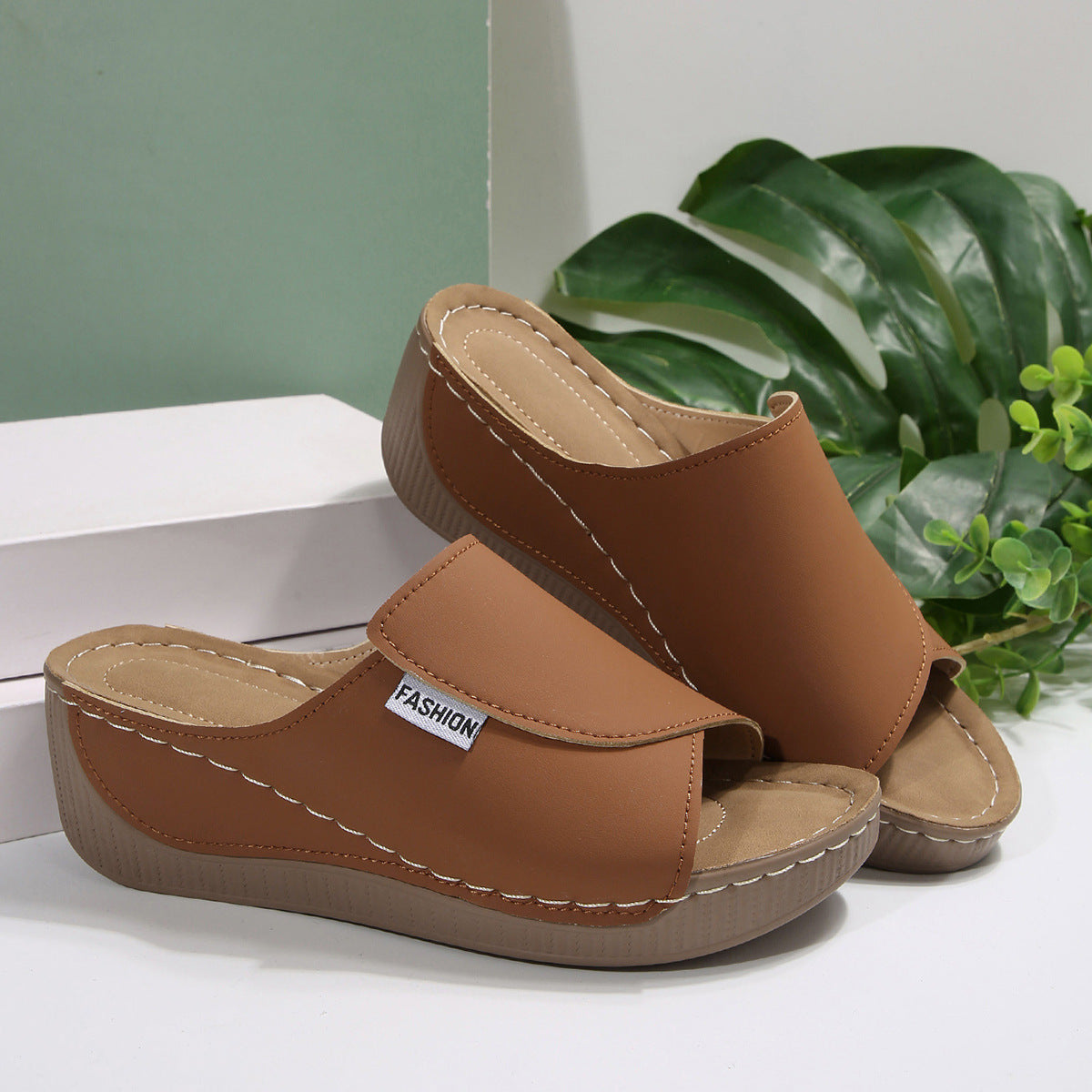 Comfortable Women's Wedge Sandals with Cushion Insole
