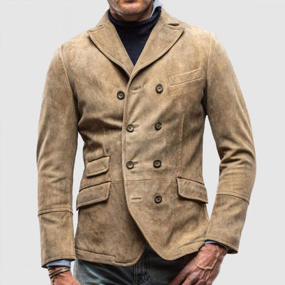 Slim Fit Men's Double Breasted Jacket