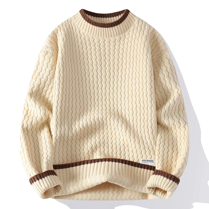 Casual Fit Crew Neck Striped Sweater