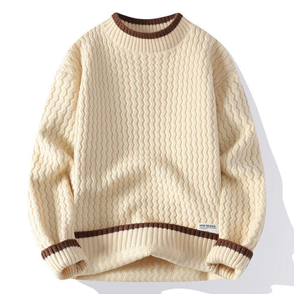 Casual Fit Crew Neck Striped Sweater