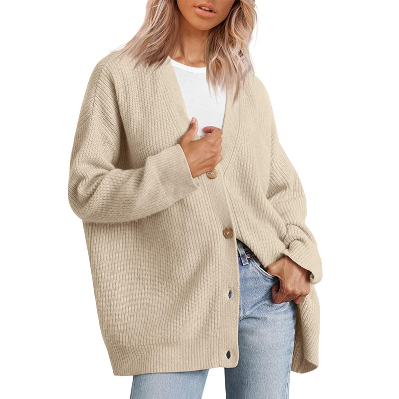 Soft Striped Knitted Open Front Cardigan