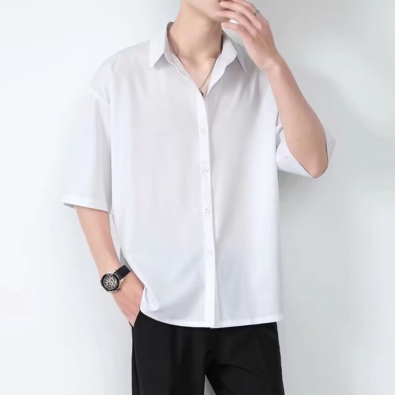 Casual Short Sleeve Men's Shirt Lightweight Breathable
