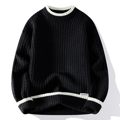 Casual Fit Crew Neck Striped Sweater