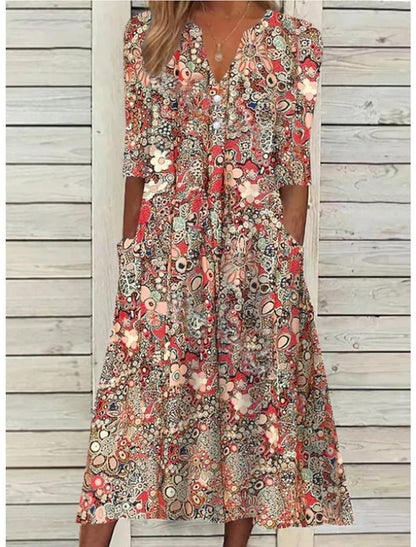 Chic Maternity Summer Dress with Tummy Panel - Olytrend