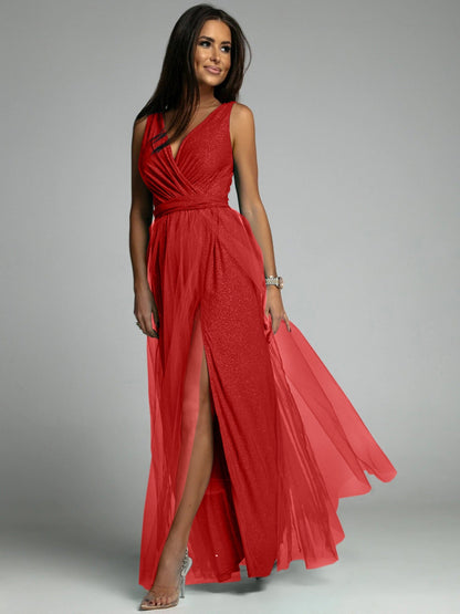 Sexy Women's Party Dress - Tight Fit - Low V Neck