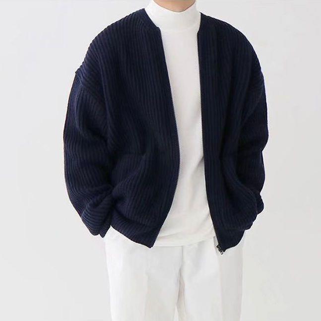 Soft Men's Open Front Cardigan Sweater