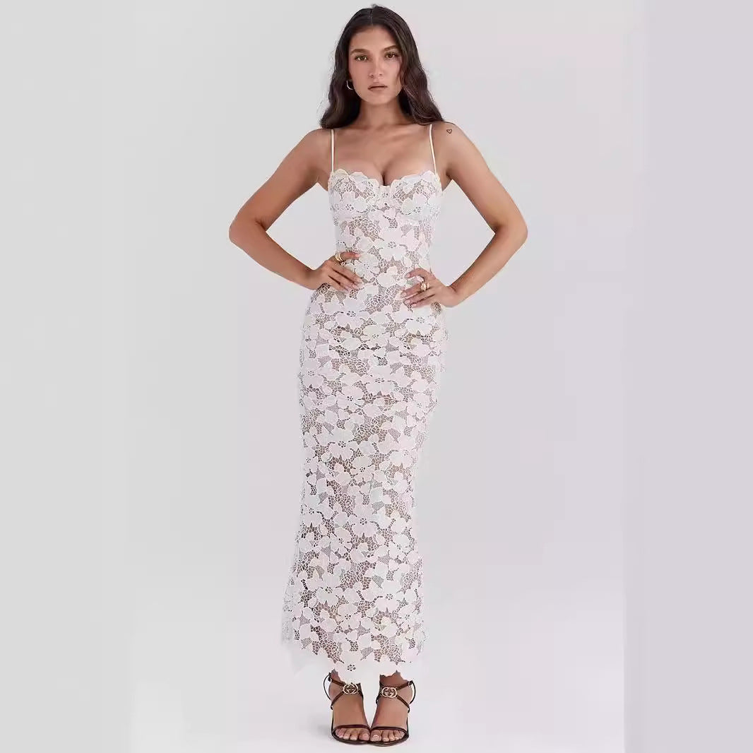 Elegant Lace Slip Dress for Women - Nocini