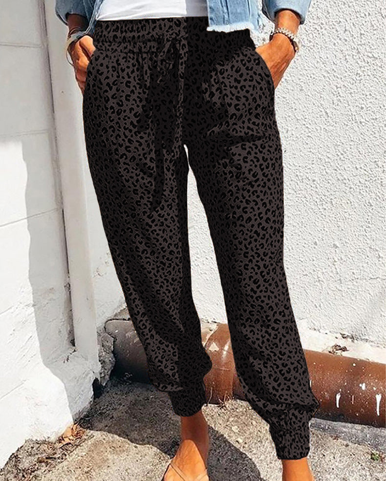Soft Leopard Print Yoga Pants for Women