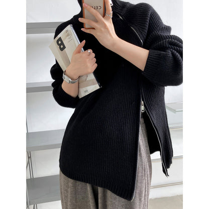 Cozy Oversized Women's Knit Crew Sweater