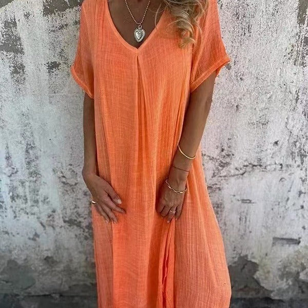 Relaxed Fit V-neck Summer Dress