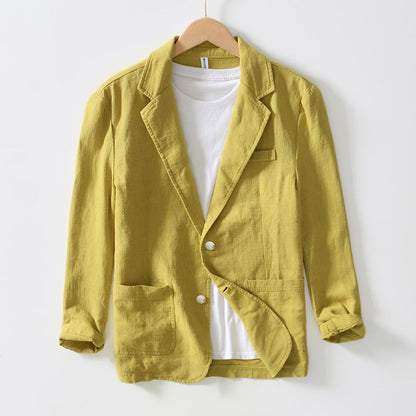 Classic Fit Casual Cotton Blazer for Men