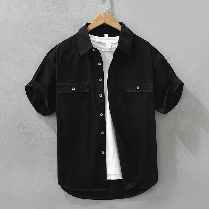 Classic Casual Short Sleeve Work Shirt