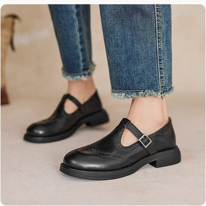 Comfortable Low Heel Ankle Strap Mary Jane Shoes for Women