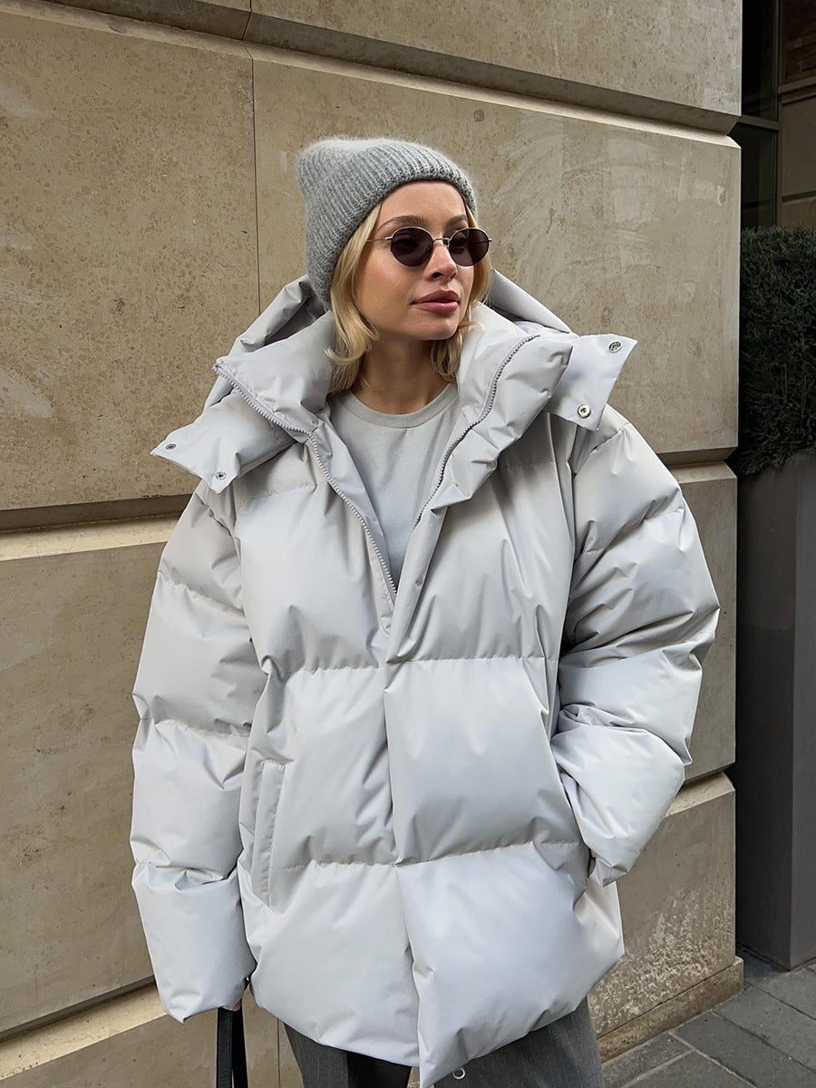 Warm Waterproof Women's Puffer Coat with Hood - Nocini