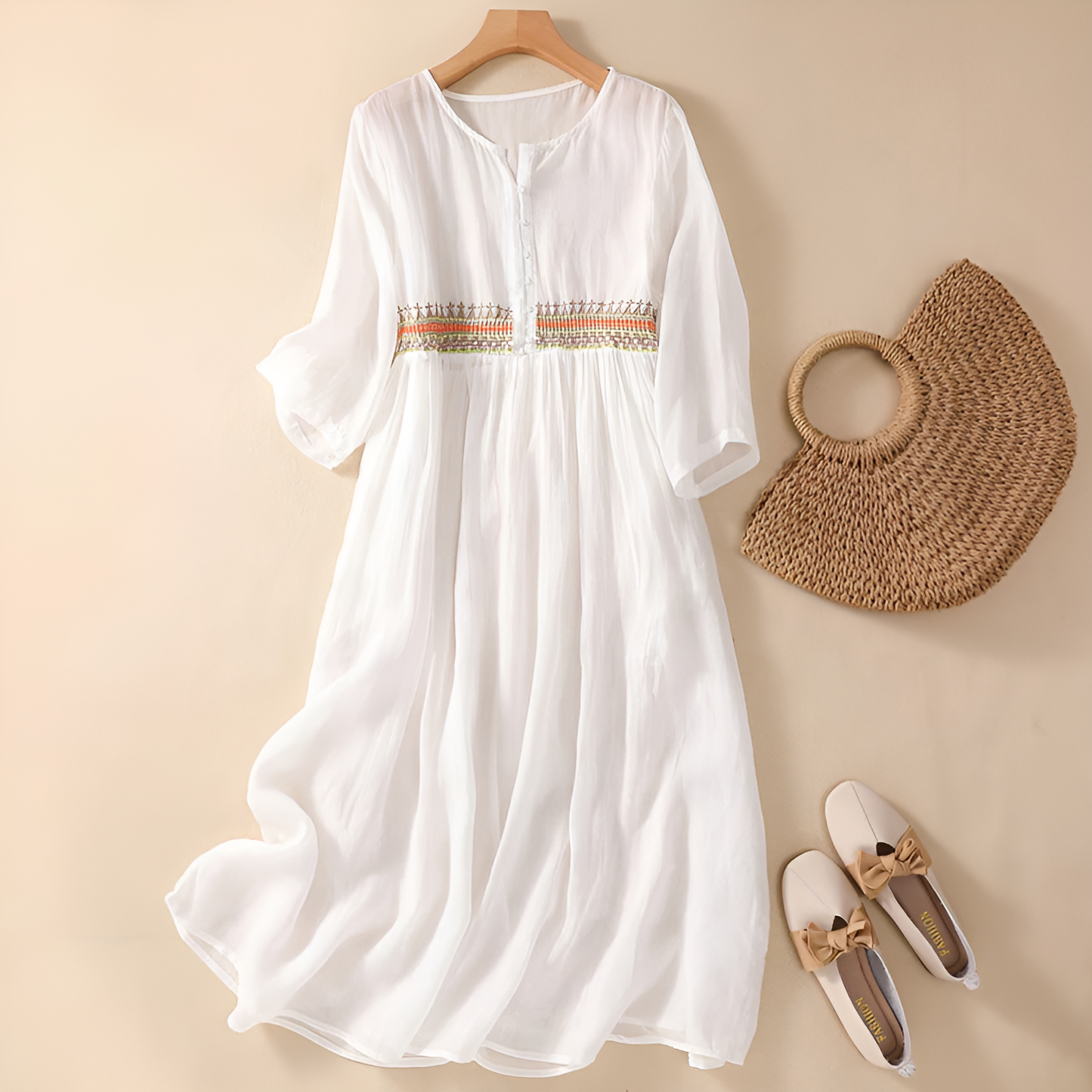 Floral Print Knee Length Dress