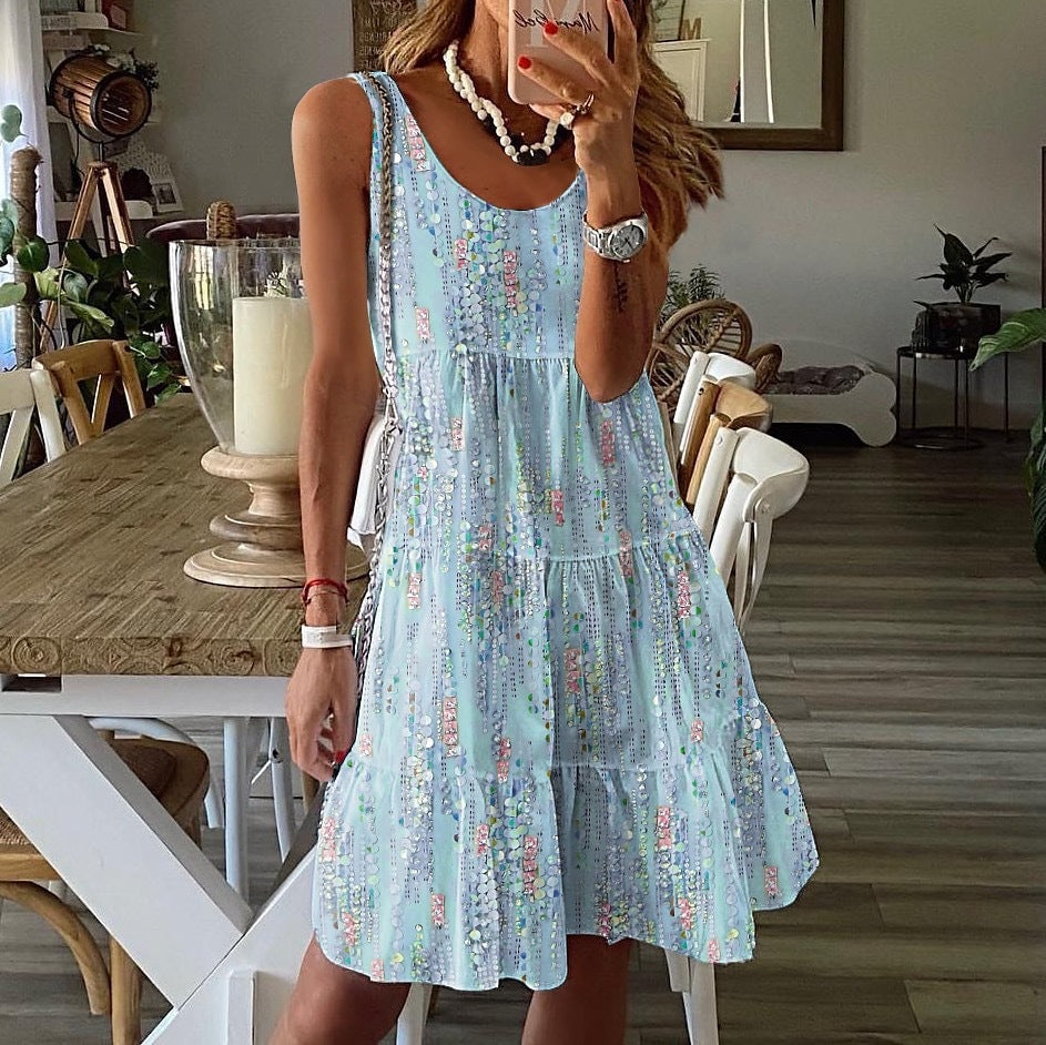 Loose Fit Sleeveless Summer Dress for Women - Nocini