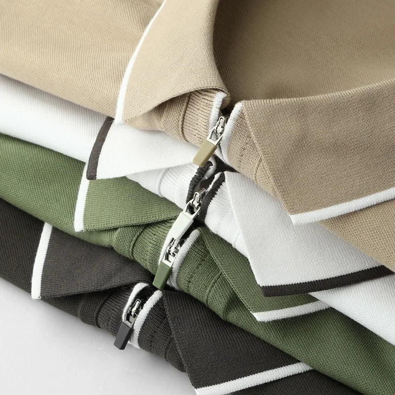 Classic Fit Zip Polo Shirt