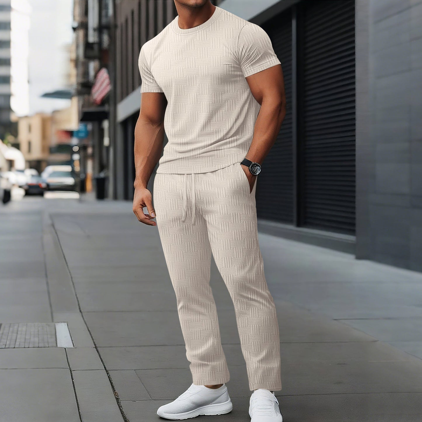 Men's Athletic Wear Set - Fit Slim - Moisture Wicking Fabric