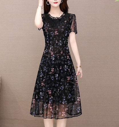 Ladies' Chic Summer Floral Mini Dress - Nocini