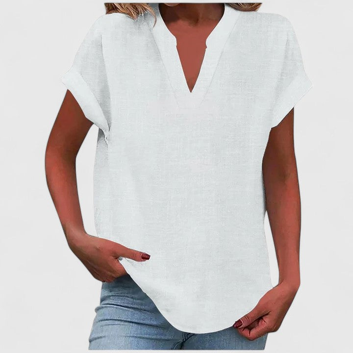 Elegant V-Neck Top for Women's Daily Wear