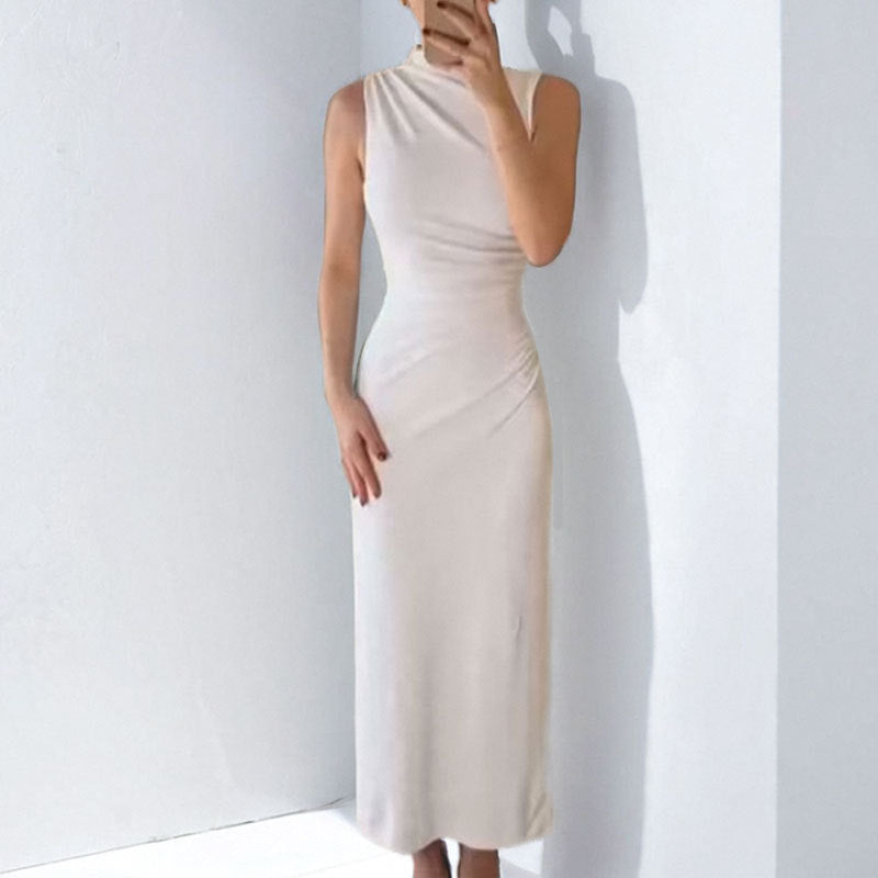 Elegant Sleeveless High Neck Maxi Dress for Women - Nocini