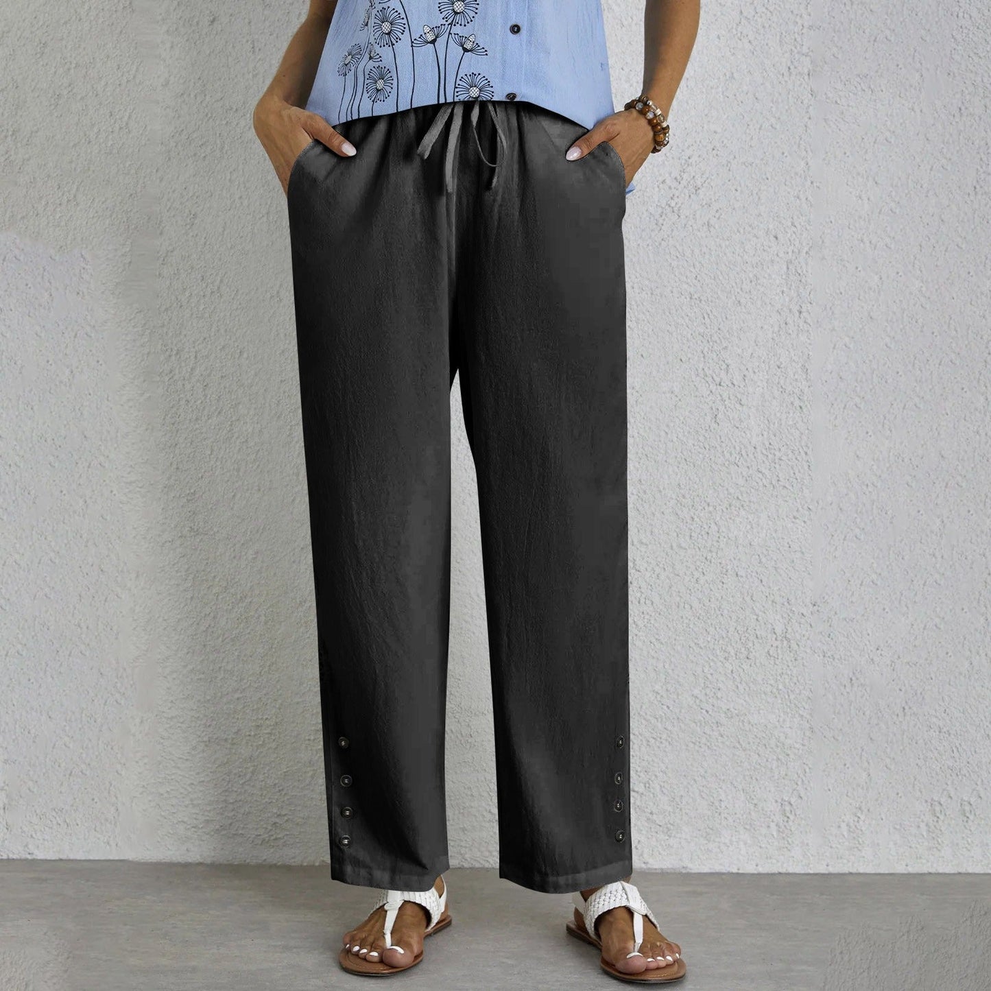 Comfortable Women's Straight Leg Drawstring Pants
