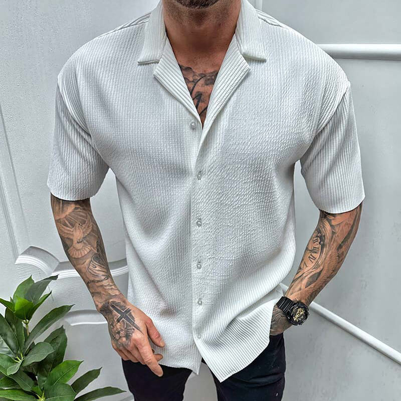 Men's Casual Short Sleeve Breathable Shirt