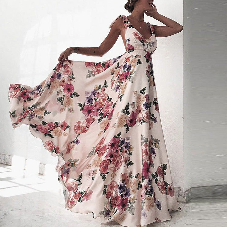 Casual Summer Floral Maxi Dress for Women - Nocini