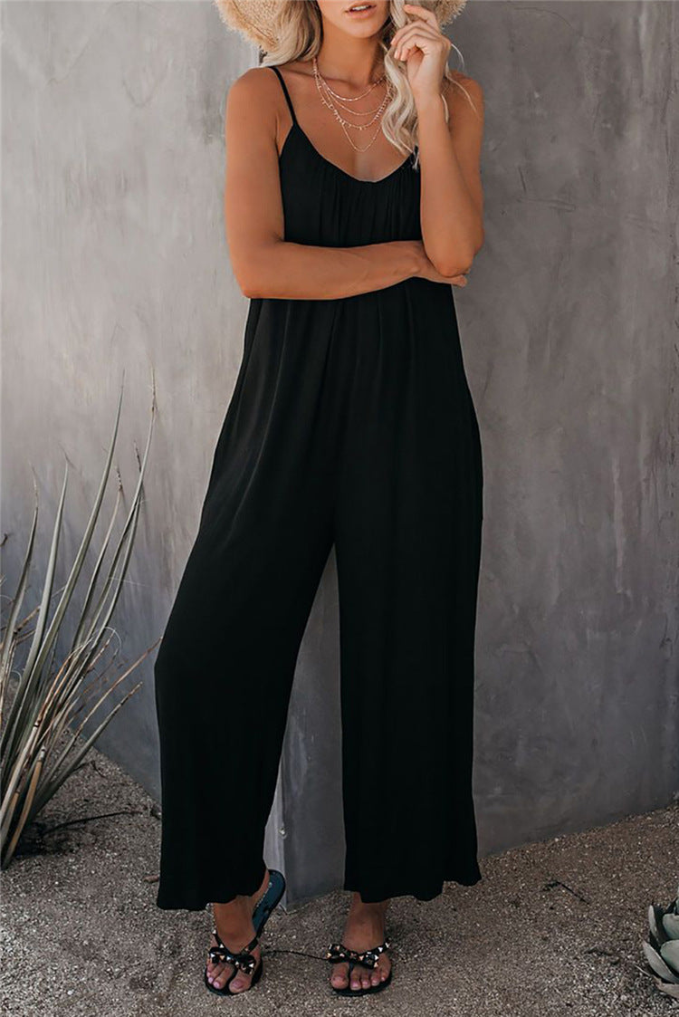 Comfortable Women's Full Length Jumpsuit with Pockets - Nocini
