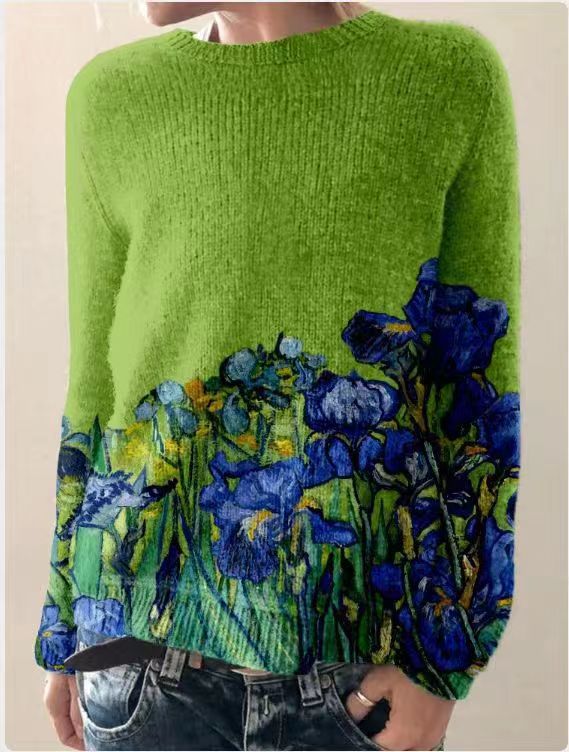 Soft Wool Women's Long Sleeve Crew Neck Sweater