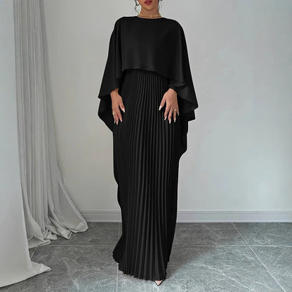 Ladies' Chic Ruffled Long Dress - Loose Fit