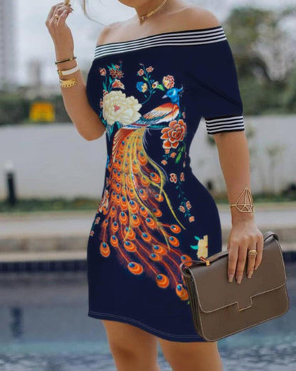 Women's Casual Mini Dress - Fit and Flare Style