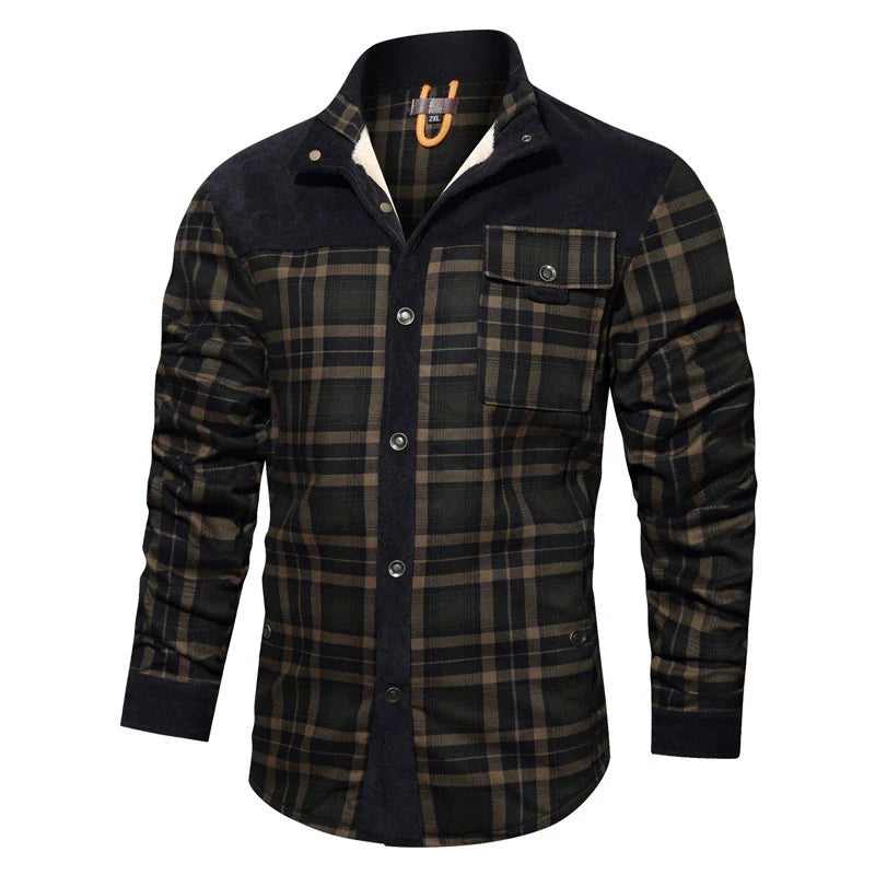 Comfortable Plaid Shirt Jacket for Men - Nocini