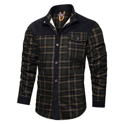 Comfortable Plaid Shirt Jacket for Men - Nocini