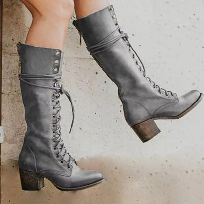 Trendy Women's Knee High Chunky Boots