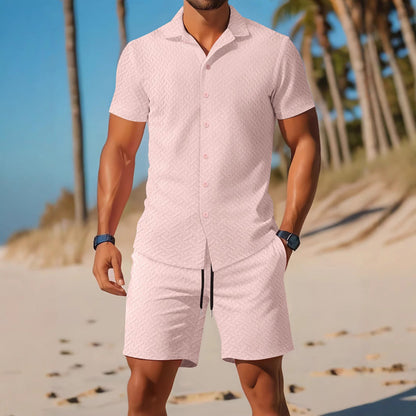 Men's Slim Fit Shirt and Shorts Set