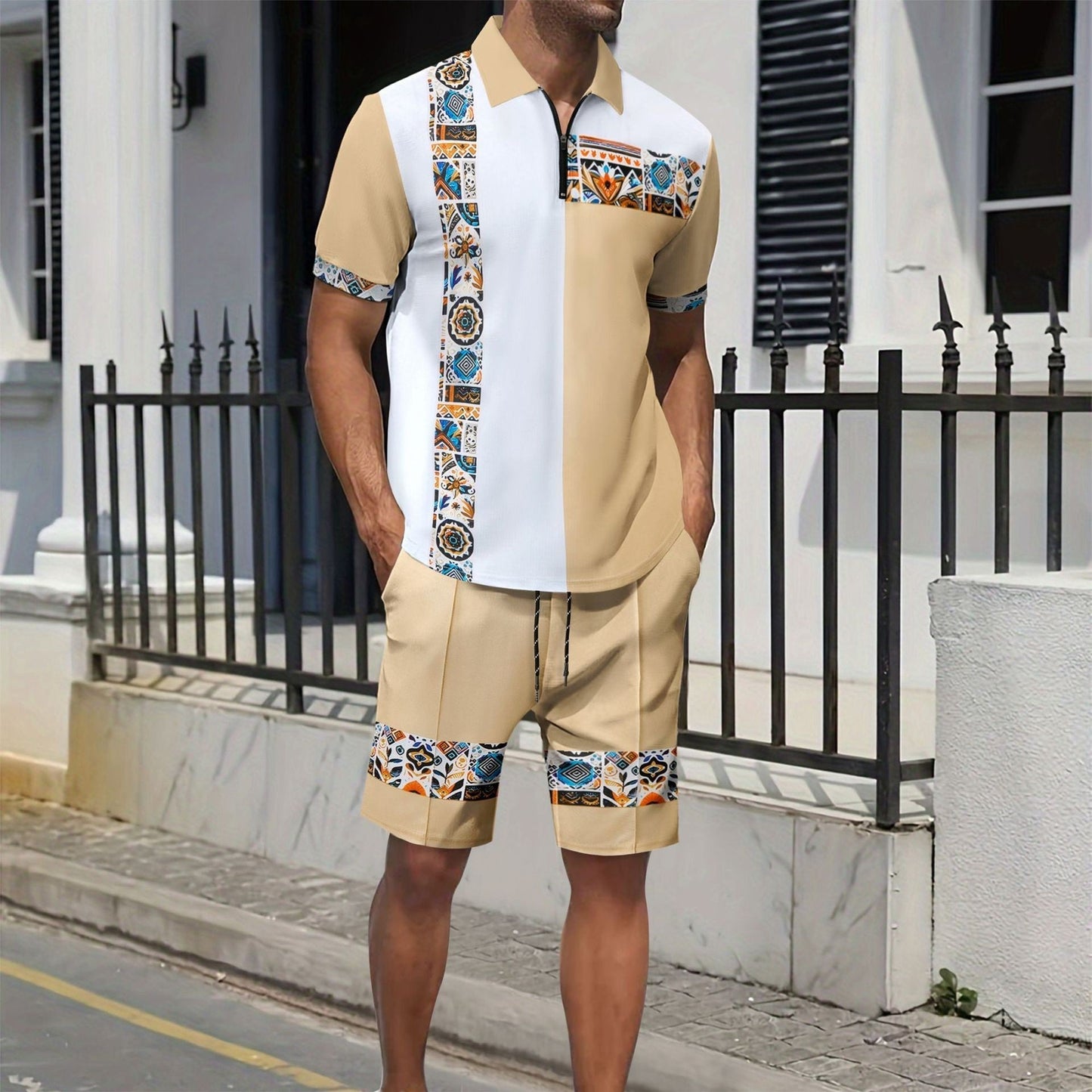 Mens Casual Summer Shirt and Shorts Set - Nocini