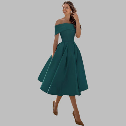 Chic Strapless Silk Formal Evening Dress