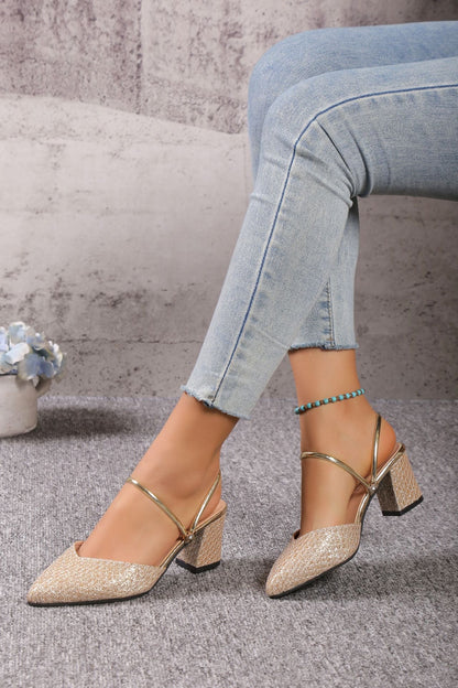 Classic High Heel Slip On Sandals