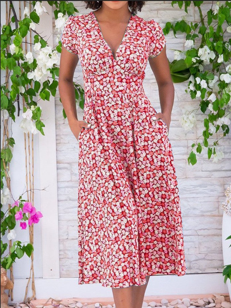 Classic Front Button Midi Dress - Olytrend