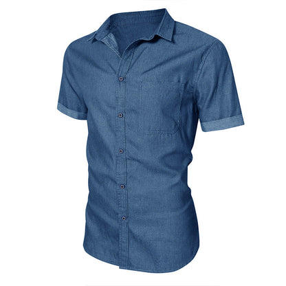 Lightweight Short Sleeve Men's Cotton Shirt